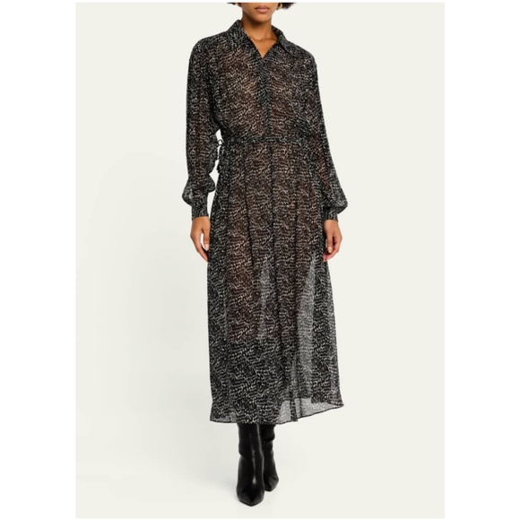 Rag & Bone "Emmy" printed silk-blend maxi dress XXS - Picture 1 of 14